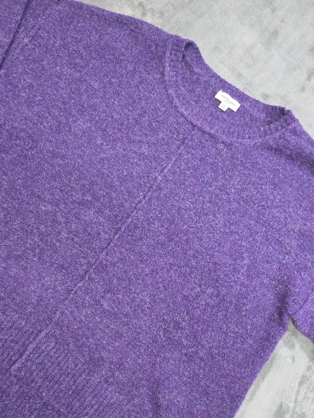 Westbound 1X Heathered Purple Crewneck Sweater